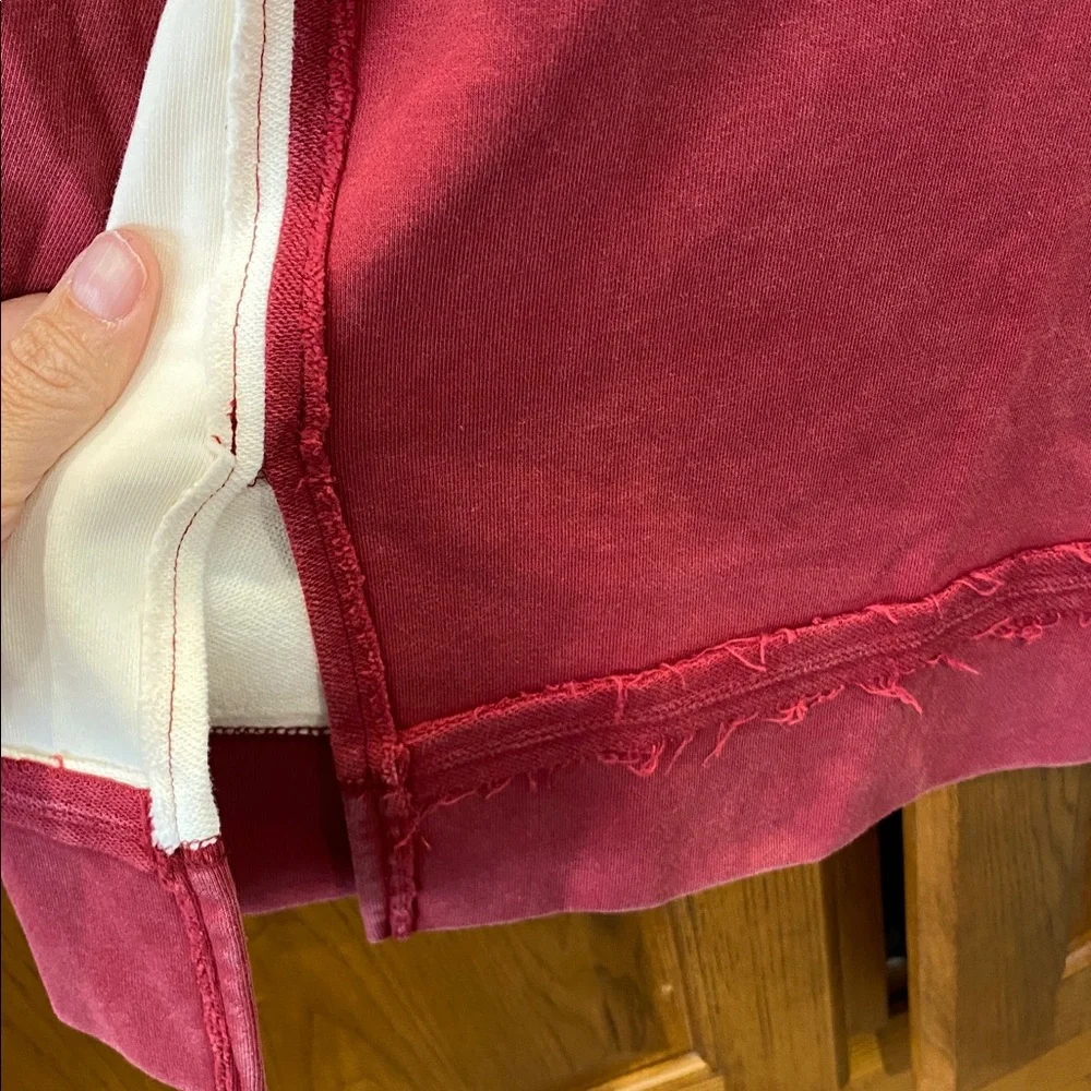 NWT JODIFL Burgundy and White Sweatshirt size small - Picture 3 of 5